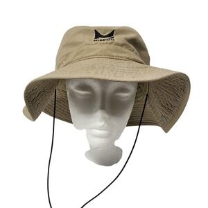 Mission Cooling Bucket‎ Hat Khaki Tan Wide Brim Sun Hat Adjustable Chin Strap